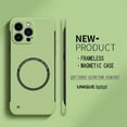 thumbnail image 1 of Ultra Thin Hard PC Magnetic Frameless Phone Case For Magsafe iPhone 15 14 Pro Max 13 12 Mini 11 Pro Max Matte Color Solid Cover, 1 of 5
