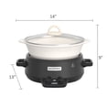 thumbnail image 2 of Magnifique 5-Quart Slow Cooker with Stoneware Manual Warm Setting, Black, 2 of 7