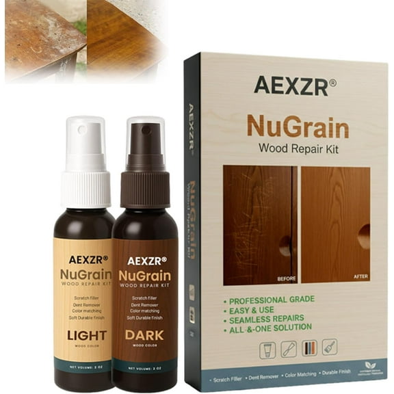 AEXZR NuGrain Wood Repair Kit, Professional Wood Floor Scratch Repair, Floor Cover Nicks and Scratches, Hides Minor Defects, Restore a Finish for Wood(1PC)