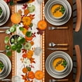 thumbnail image 5 of FeiFu Autumn Thanksgiving Table Runner Pumpkin Maple Leaf Pattern Coffee Table Living Room Dining Decor Table Linens Use, 5 of 6