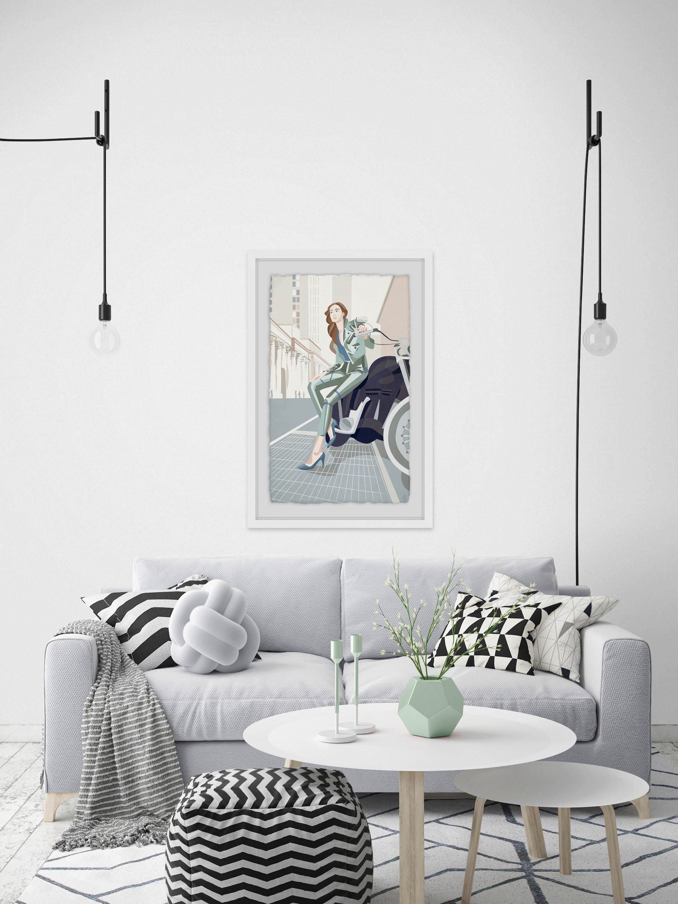 Fashion Bike Framed Painting Print