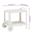 thumbnail image 4 of vidaXL Beverage Cart White 69x53x72 cm Plastic, 4 of 5