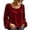 Red, variant on Dpjklzsn Women's Velour Scoop Neck Blouse with Gathered Long Sleeves and Relaxed Fit