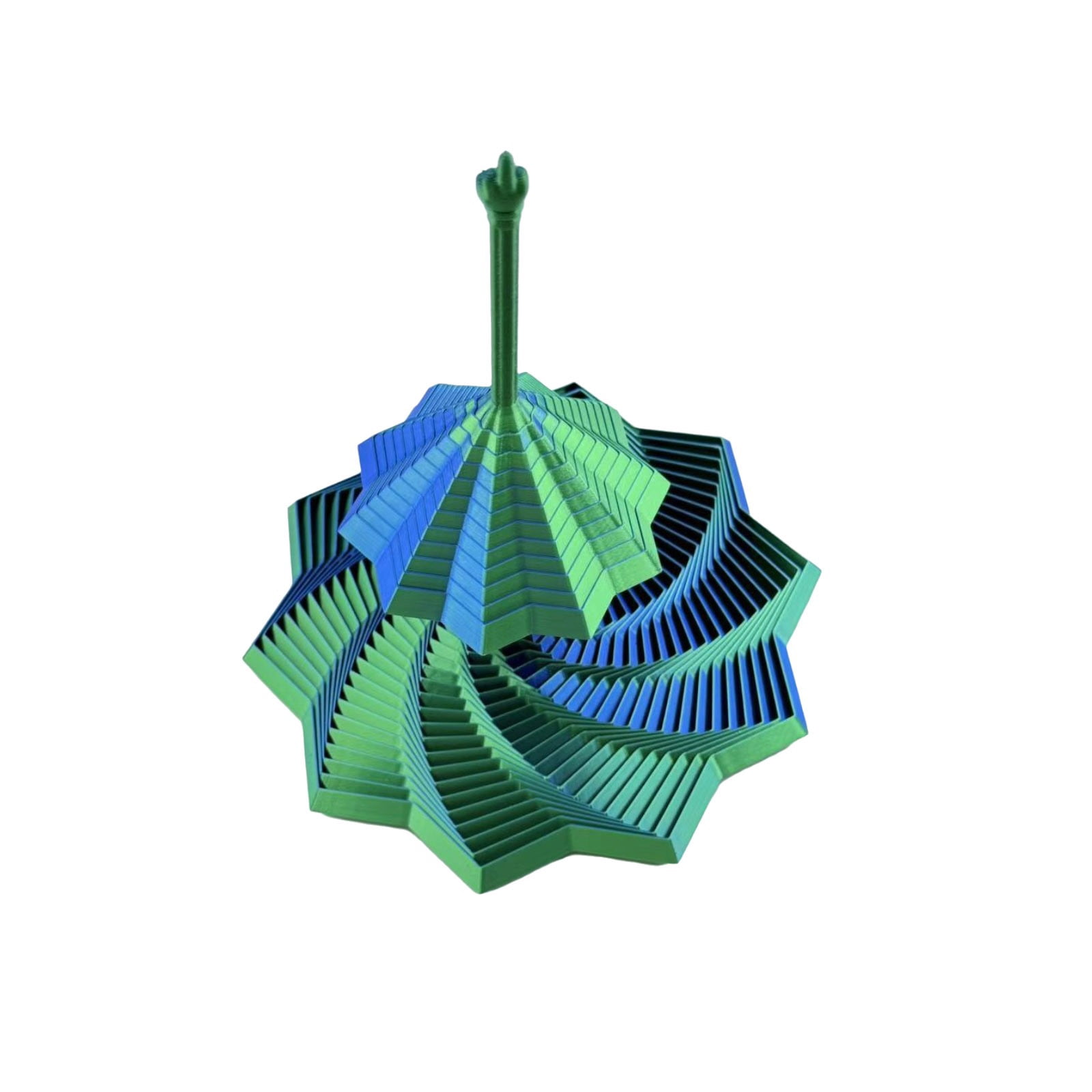Étoile Sensorielle 3D Extensible – Hexagone Fractal Avec Poignée, Design Spirale, En PETG – Jouet Anti-Stress, Cadeau De Noël Pour Adultes Et Enfants