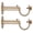 Royal Gold, variant on MERIVILLE Adjustable Curtain Rod Brackets, Set of 2, Fits 1.25-Inch Drapery Rods, Gold