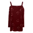 thumbnail image 4 of Blusa informal de manga larga con cuello en V y cremallera suelta con estampado de amor para mujer Pompotops  gfhjh5145, 4 of 5