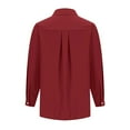 thumbnail image 6 of oieyuz Button Down Shirts for Women Business Long Sleeve Lapel Tops Regular Solid Color Blouses, 6 of 7