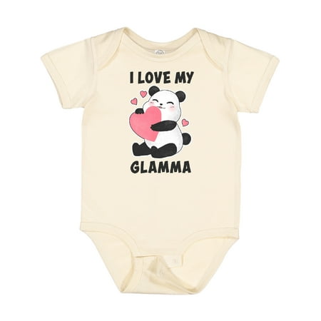 

Inktastic I Love My Glamma with Panda Illustration Gift Baby Boy or Baby Girl Bodysuit