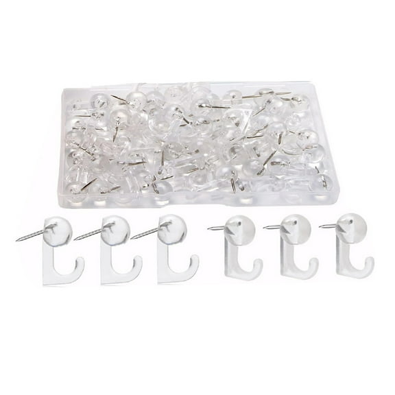 30/50 Pcs Push Pin Hooks Wall Thumb Tacks Hook Cork Board Hooks Decorative Pin Tacks for Photo