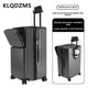 thumbnail image 3 of KLQDZMS-maleta multifuncional de 20 ", 24", 26 ", 28", 30 pulgadas, cubierta de carrito con carga USB de gran capacidad, caja de embarque para PC, equipaje para estudiantes, 3 of 4