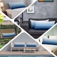 thumbnail image 5 of Blue Ombre Body Pillow Cover, Pillowcase Protectors with Zipper, Breathable Decorative Throw Pillow Case Cover, Modern Abstract Art Farmhouse Striped Pillow Shams for Couch Sofa 20x54Inch, 5 of 8