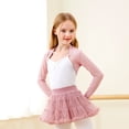 thumbnail image 2 of Girls Ballet Wrap Cardigan Dance Sweater Lightweight Capelet Coat Practice Performance Outerwear Knitwear Tutu TopPink14-16 Years, 2 of 4