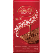 Chocolat au lait LINDOR de Lindt – Barre (100 g)