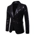 thumbnail image 1 of Traje de lentejuelas doradas de alto rendimiento, traje de talla grande, traje de presentador de discoteca para hombre, abrigo de estudio MC, 1 of 6