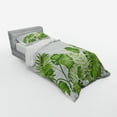thumbnail image 3 of Leaf Duvet Cover Set, Nature Jungle Forest Rainforest Inspired Leaves Plant Foliage Swirls Botanic Image, Bedding Set with Shams and Fitted Sheet, 3 Sizes, by Ambesonne, 3 of 3