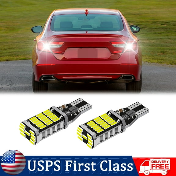 For Honda Accord 2013-2018 2019 6000K White 921 LED Reverse Backup Light Bulbs