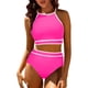 thumbnail image 2 of Traje de Baño de 2 Piezas para las Mujeres Hawaiana Estampado Tropical Cami Bra con Volantes, Juegos de Baño de Ropa de Playa para la Piscina Y el Mar, 2 of 7