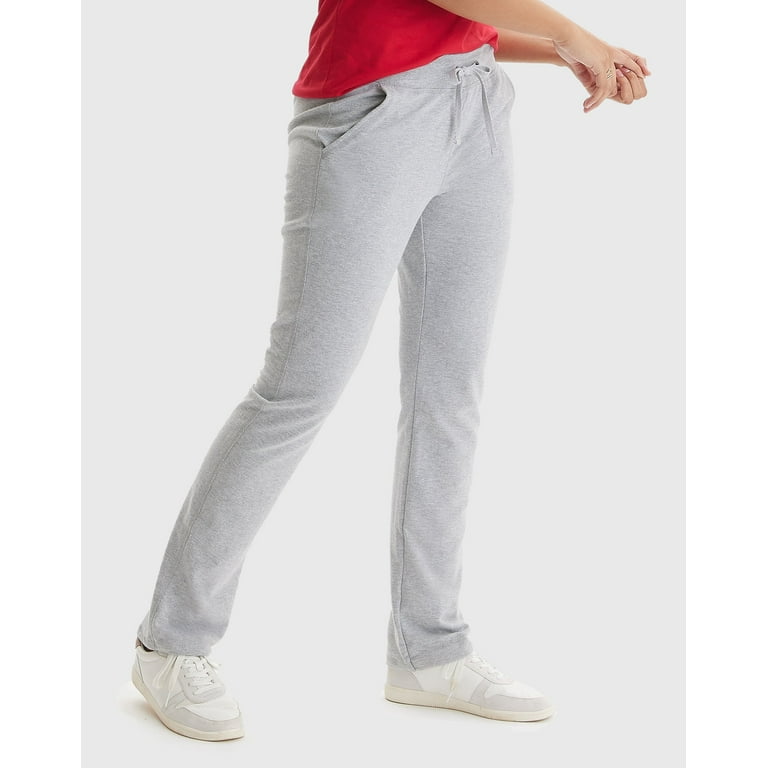 Hanes Women s Light Steel French Terry Relax Fit Pants 31 XL with Pockets Adjustable Drawstring Mid rise Walmart