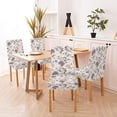 thumbnail image 2 of Dining Chair Covers Set of 4 Floral Dining Chair Cover Washable Kitchen Chair Slipcovers Seat Protector for Home or Dining Room, 2 of 5