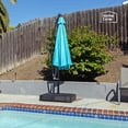 thumbnail image 3 of Home Zone Living 220lbs Pre-assembled 34" Square Heavy Duty 2-PCS Umbrella Base w/ Rolling Wheels for Patio Pool Backyard, Supports Up To 11 Ft Umbrella, 3 of 10