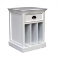 thumbnail image 1 of Halifax White Mahogany Nightstand, 1 Drawer, 1 of 1