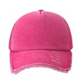 thumbnail image 2 of TOPTIE 5 Panel Baseball Cap Low Profile Vintage Washed Cotton Two Tone Sun Hat-Hot Pink, 2 of 6