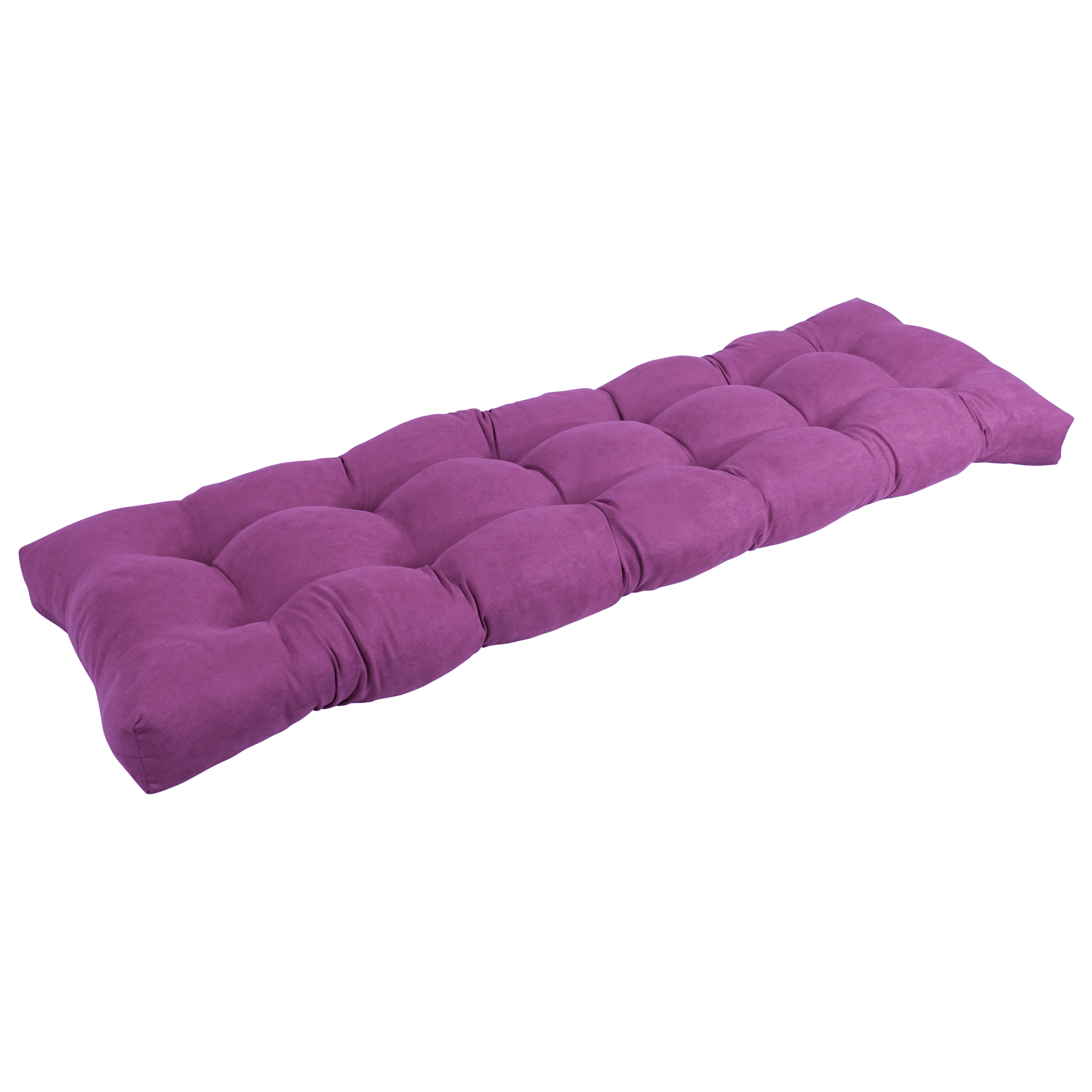 55inch by 19inch Tufted Solid Microsuede Bench Cushion PurpleColor