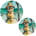 thumbnail image 7 of SKYSONIC Snowman Beach Seaside Pot Holders Trivets, 2 Pcs Heat Resistant Trivets, Cotton Thread Weave Mats for Hot Pads Pans Pot Bowl Teapot for Kitchen Decor, 7 of 7