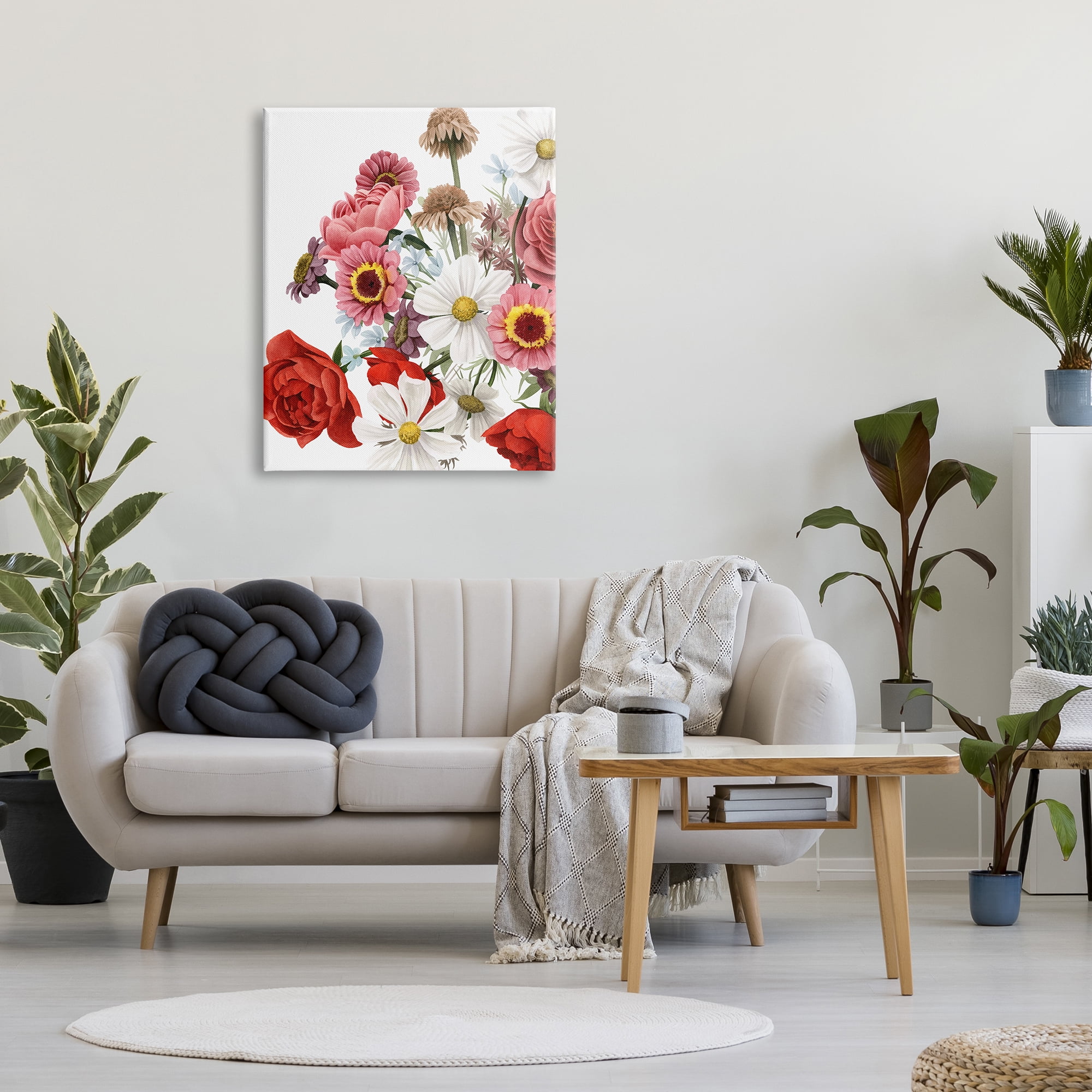 Stupell Industries Pink Red Spring Bloom Flower Bouquet Roses Daisies, 30 x 40, Design by Grace Popp&nbsp;