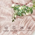 thumbnail image 2 of Parojati 1 Pcs Cheesecloth Table Runner - 35*240 inch Boho Gauze Rustic Sheer Table Runners for Dining, Wedding, Celebration, Party Decorations, Dusty Pink, 2 of 7