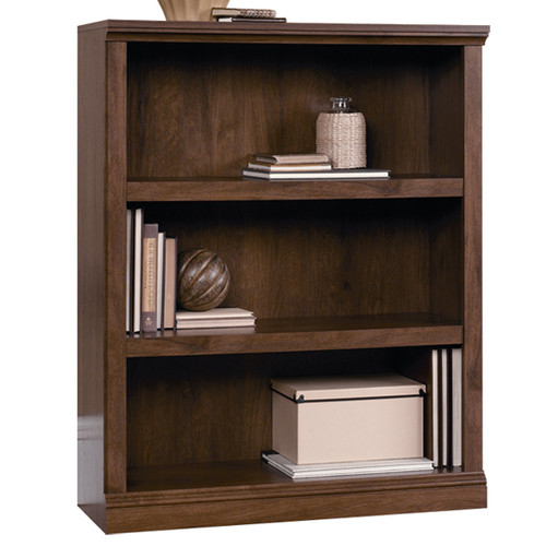 Sauder Select 3 Shelf Bookcase in Cinnamon Cherry