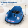 thumbnail image 3 of Gymax 12V Electric Kids Ride on Bumper Car Battery Powered Bumping Car w/ Remote Control Navy, 3 of 10