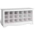 thumbnail image 1 of Wright Home Banc de Rangement pour Chaussures à 18 Casiers en Bois, Fini Blanc, 1 of 4