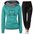 thumbnail image 2 of Woman Tracksuit Two Piece Set Winter Warm Hoodies+Pants Pullovers Sweatshirts Female Jogging Woman Clothing Sports Suit Outfits, 2 of 5