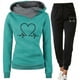 thumbnail image 2 of Woman Tracksuit Two Piece Set Winter Warm Hoodies+Pants Pullovers Sweatshirts Female Jogging Woman Clothing Sports Suit Outfits, 2 of 5