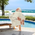 thumbnail image 3 of Yayeee Kids Hooded Towels Toddler Soft Absorbent Beach Bathing Wrap 50" x 23.5", Light Red Flowers, 3 of 5