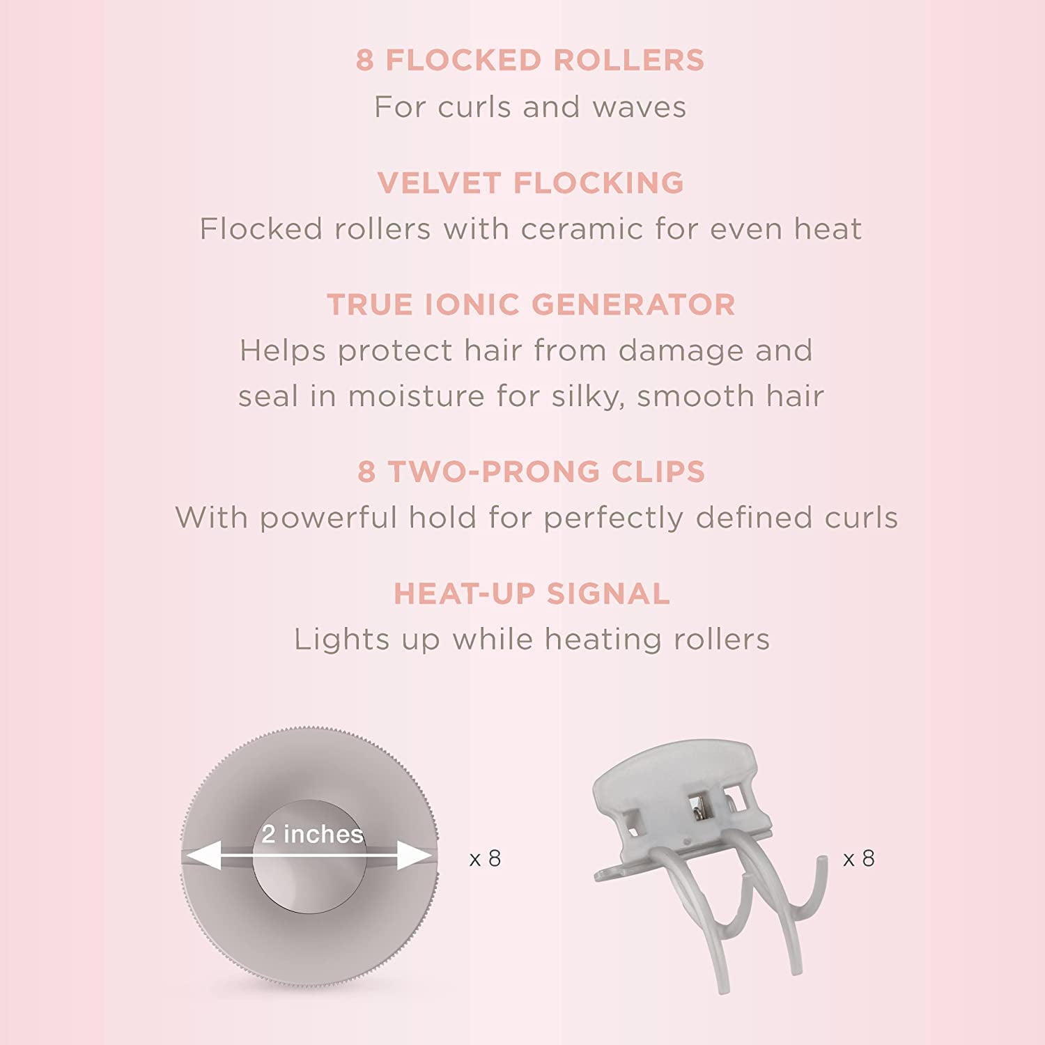 Jumbo Ionic Setter w/8 Ceramic Flocked Rollers