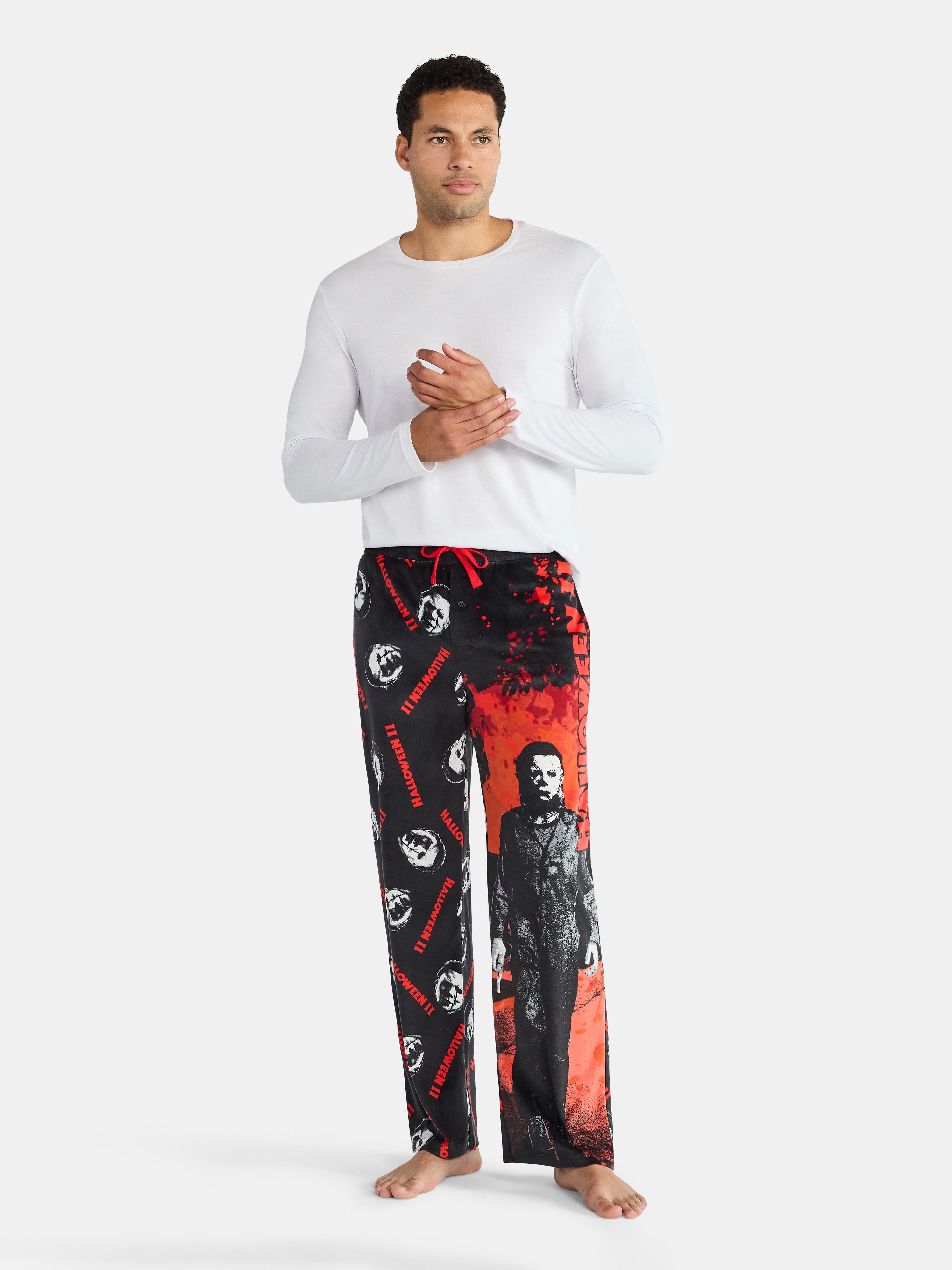 Halloween 2 Men's and Big Men's Split Leg Graphic Pants, Sizes S-2XL