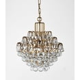 thumbnail image 2 of HomeRoots 522830 Chandelier Three Light Iron & Glass Dimmable Ceiling Light, 2 of 3