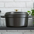 thumbnail image 2 of STAUB Cast Iron Dutch Oven 4-qt Round Cocotte, Made in France, Serves 3-4, Matte Black, 2 of 18