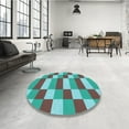 thumbnail image 4 of Ahgly Company Machine Washable Indoor Round Transitional Ash Gray Area Rugs, 6' Round, 4 of 7