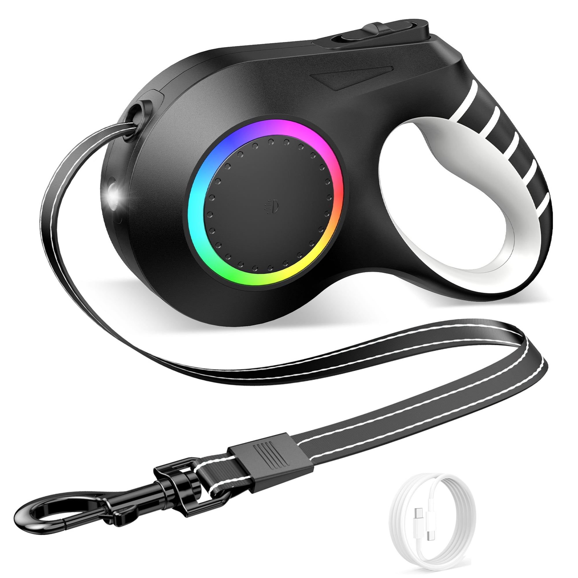 BEBANG Retractable Dog Leash, 20ft Dog Leash Retractable with Light for Small and Medium Dogs