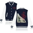 thumbnail image 4 of The Coldest Profession Album Collection Merch Baseball Jacket – Unisex Varsity Style Long Sleeve Graphic Coat for Music Fans, 4 of 5