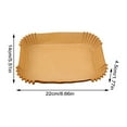 thumbnail image 2 of Pack Of 50/100pcs Rectangle Fryer Liners   Tray Paper  Holder Rectangular Oil-absorbing Paper  Food Pad Paper  Baked Oil-absorbing Paper  Food Pad, 2 of 2