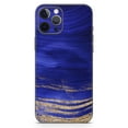 thumbnail image 2 of DesignSkinz Vivid Agate Vein Slice Blue V9 Full-Body Skin Decal Wrap Cover for iPhone 15 Pro Max, 2 of 9