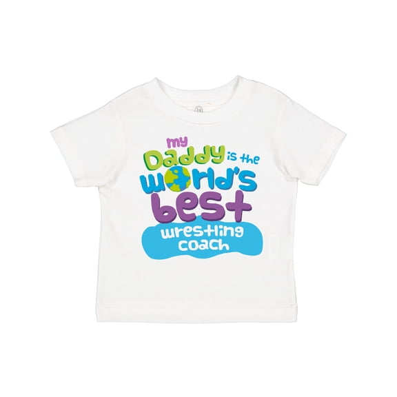 Inktastic Daddy is Worlds Best Wrestling Coach Boys or Girls Toddler T-Shirt