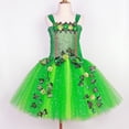 thumbnail image 3 of Vestido tutú de Hada verde brillante para niñas, disfraz de Hada de las flores, bosque, hiedra, fiesta de cumpleaños, vestido de princesa de tul, 3 of 5