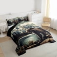 thumbnail image 3 of Manfei Boys Girls Safari Brown Bear Full Size Comforter Sets 3-Piece,Jungle Woodland Animal Bedding Comforter Set,Vintage Aesthetics Lightweight Bedding Sets,Breathable Home Decor,Reversible, 3 of 8