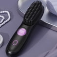 thumbnail image 3 of Portable Mini Hair Straightening Brush, LED Display, USB Rechargeable Fast Heating Hairs Brush for Travel, 3 of 8