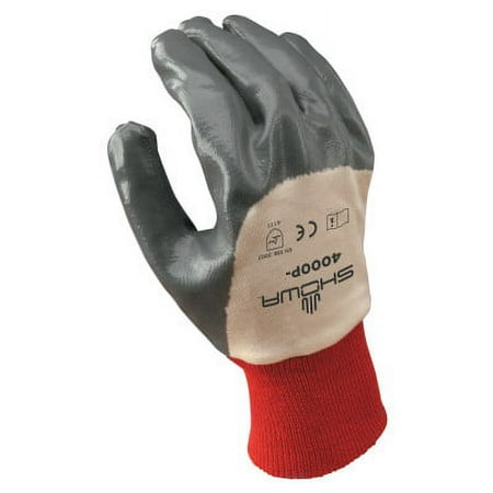 

SHOWA Nitri-Flex Nitrile Coated Gloves Large Gray/Red - 1 DZ (845-4000P-09)